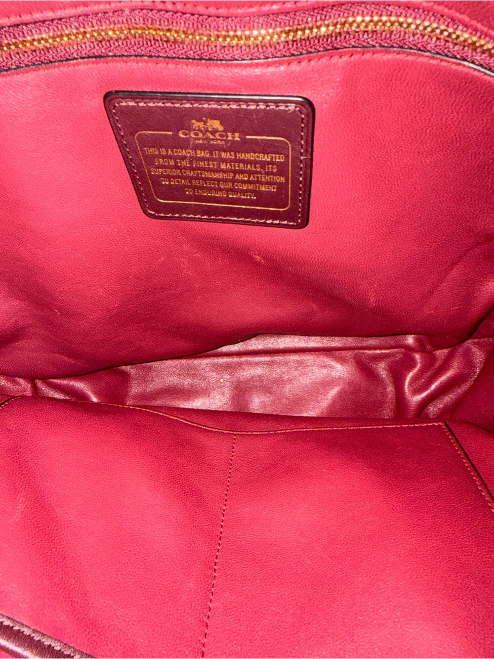 Coach Nomad Hobo Oxblood Glovetanned Leather Shoulder Bag Handbag - Picture 6 of 6